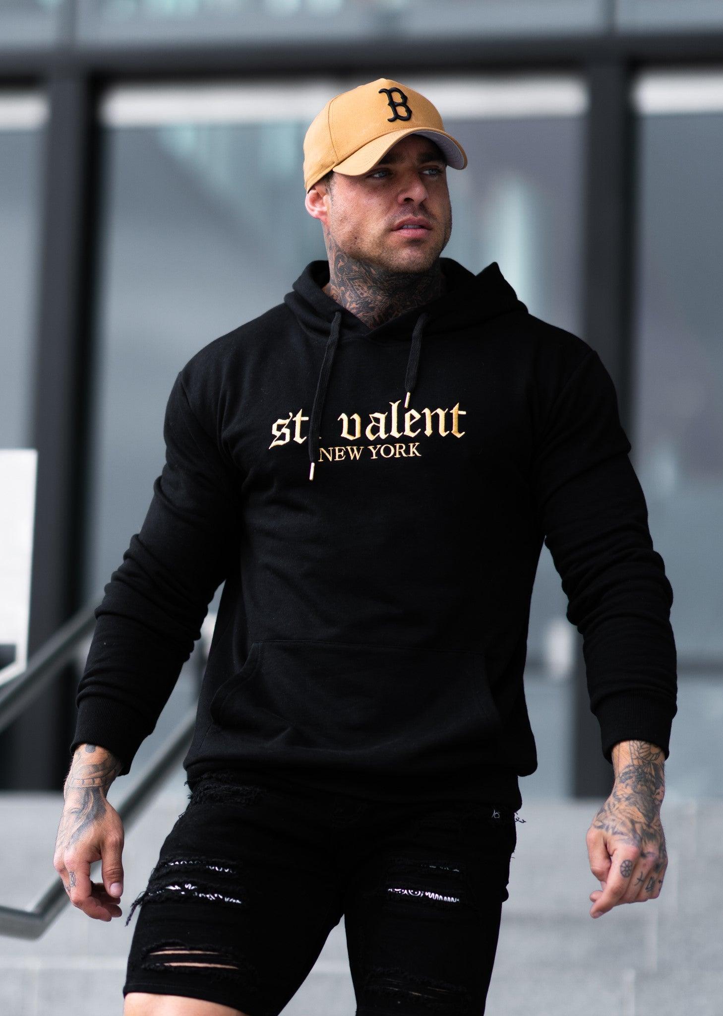Saint Valent'S - Empire Black & Gold Hoodie - SAINT VALENT®