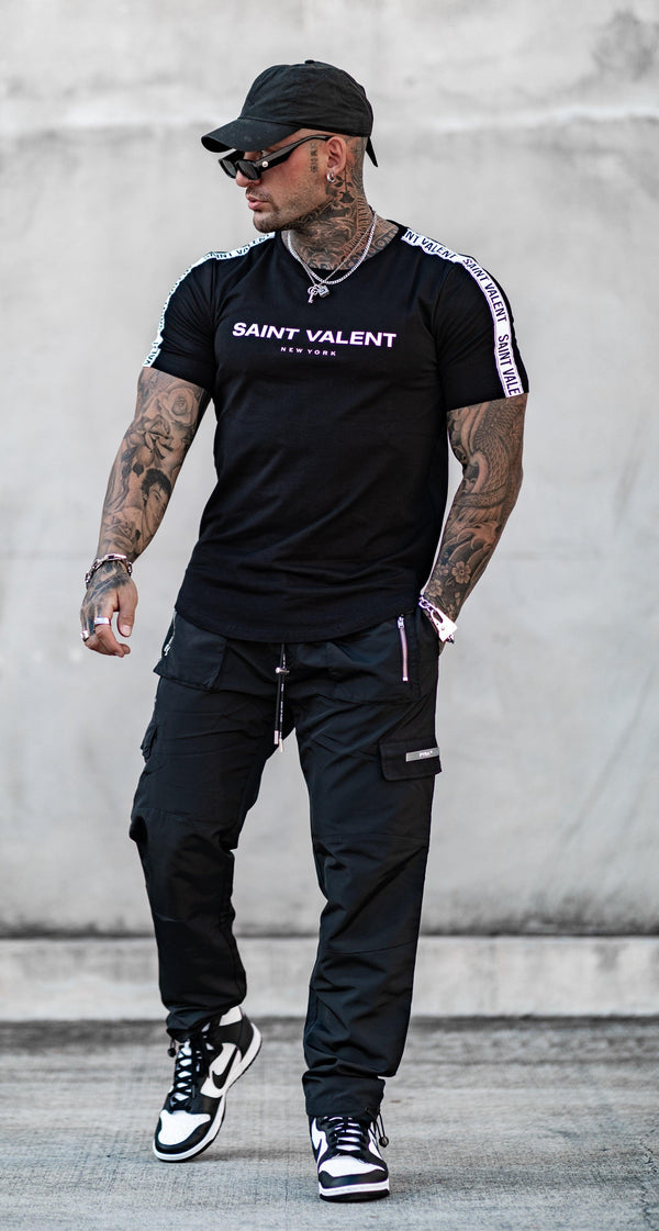 SAINT VALENT'S - Origin Taped Black Tee - SAINT VALENT®